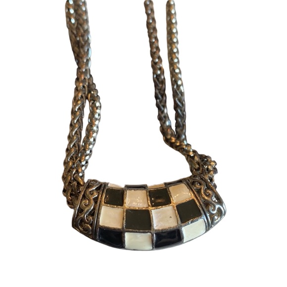 Double Chain Silver Reversible Necklace - Picture 2 of 7